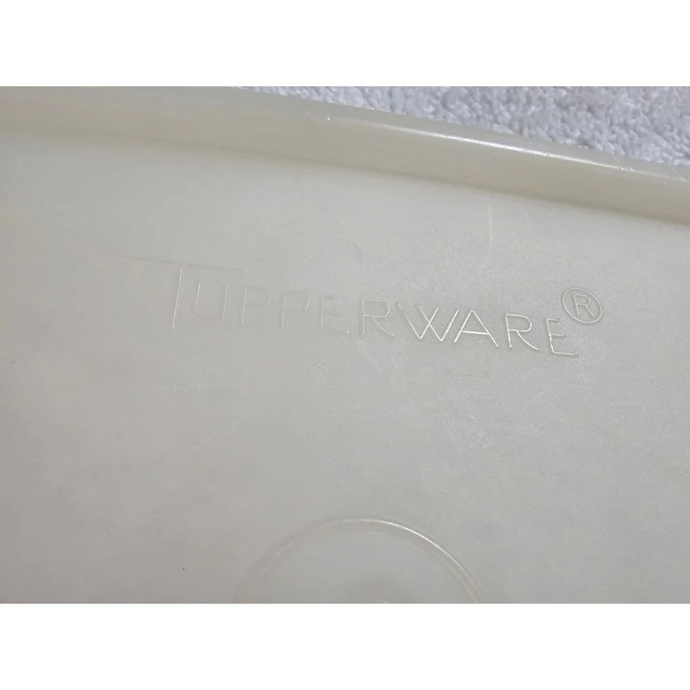 Tupperware Lid Replacement Part 917-13 Off‎ White Rectangle Vintage